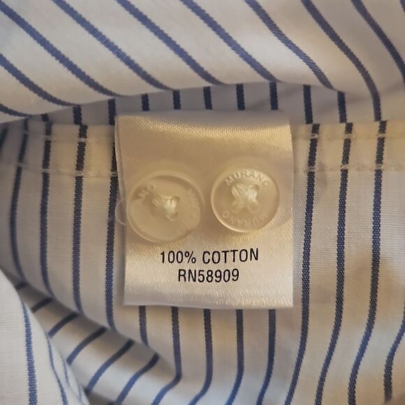 MURANO SLIM FIT SHIRT BLUE STRIPE size L - Picture 6 of 7